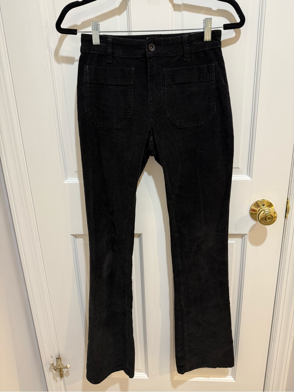 Women's Black Corduroy Flare Jeans